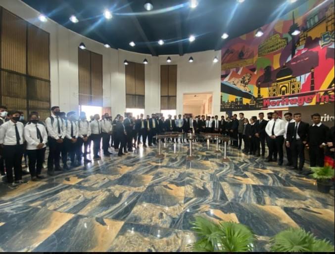 Heritage Institute of Hotel and Tourism Agra 15th Dec 2021 Cake Mixing 2021 photo 8